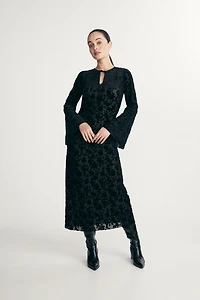 Robe imprimée en velours