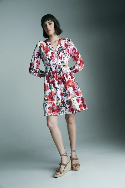 Robe fluide à imprimé floral