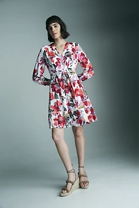 Robe fluide à imprimé floral