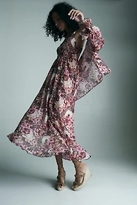 Maxi dress with floral print