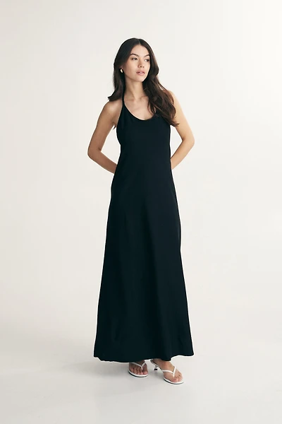 Open-back maxi dress