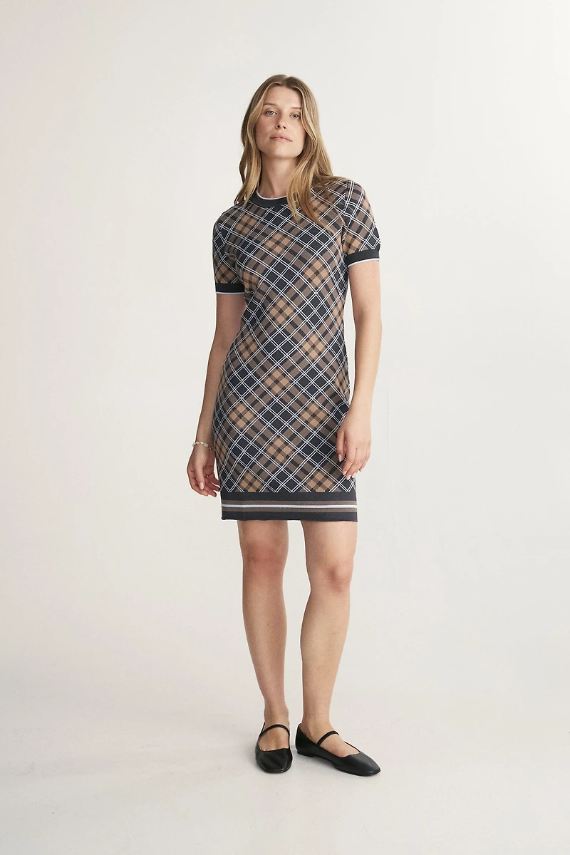 Plaid Knit Dress