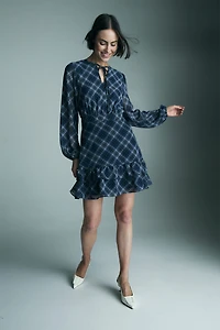 Robe fluide à carreaux