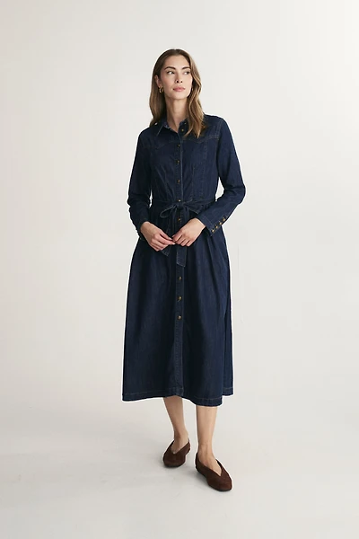 Denim maxi dress