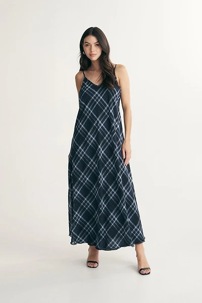 Plaid maxi dress