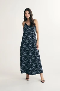 Plaid maxi dress