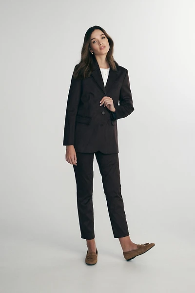 Veston ample en faux suède