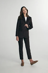 Vegan suede oversized blazer