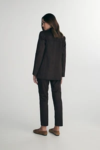 Vegan suede oversized blazer