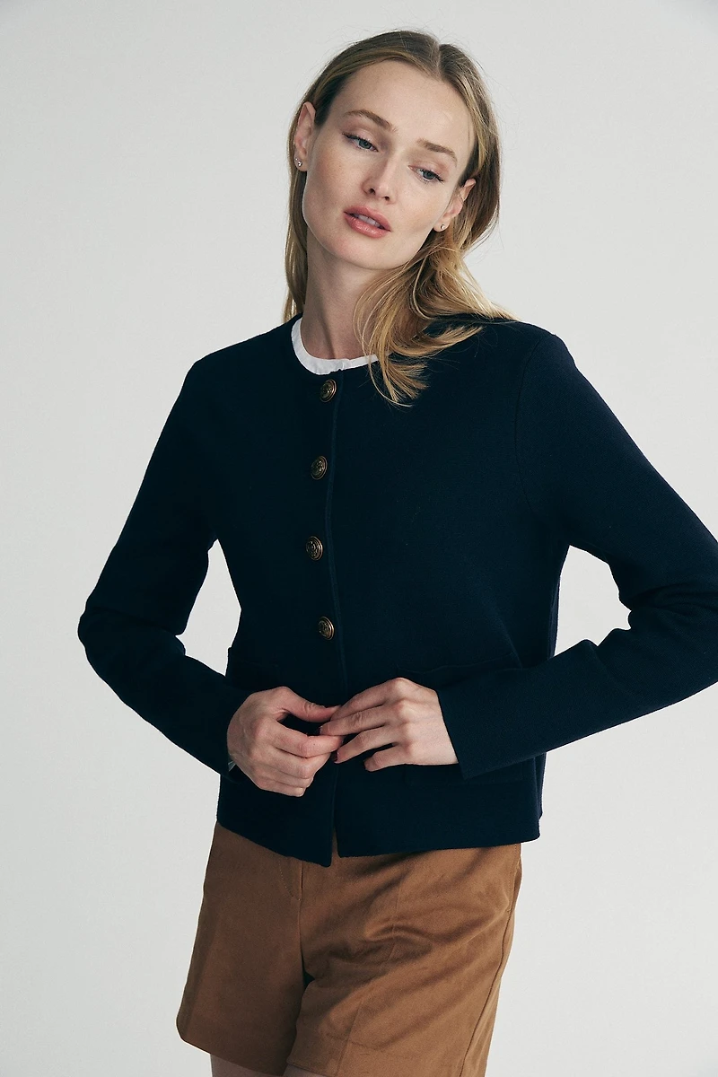 Knit blazer