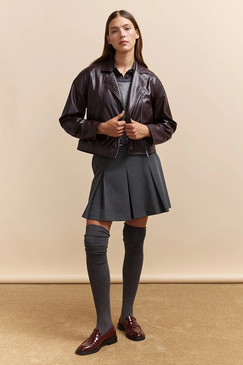 Perfecto ample en cuir végétalien