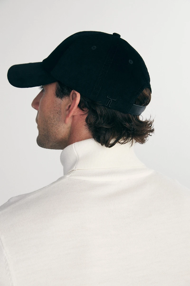 Casquette en velours côtelé