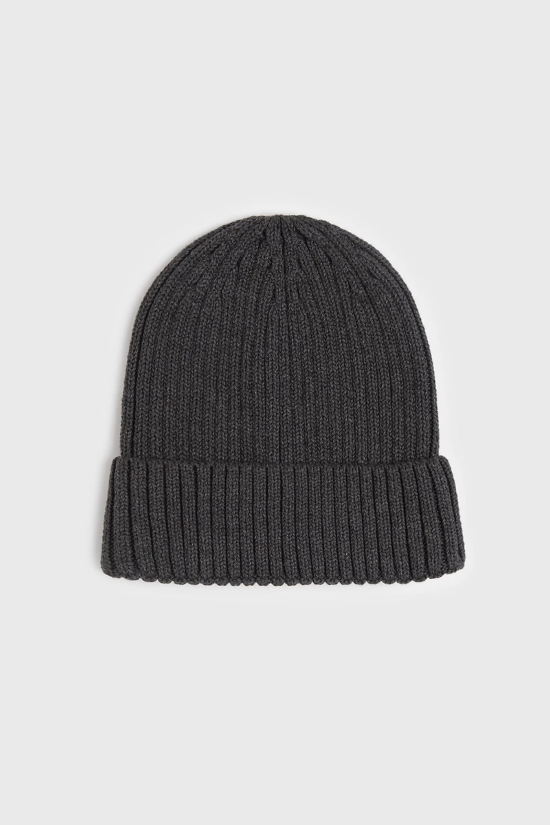 Rib knit beanie