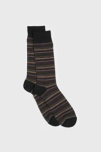 Chaussettes à rayures multicolores