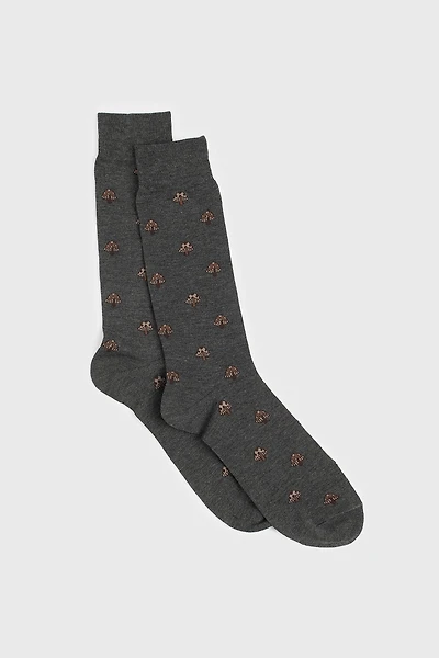 Mushroom pattern socks