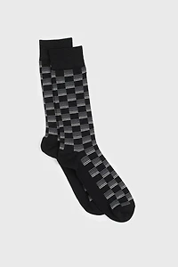 Chaussettes à motifs de carrés