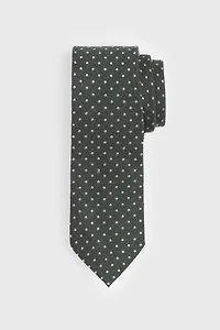 Cravate jacquard à pois
