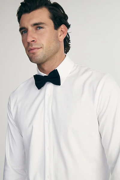 Navy jacquard bowtie