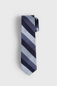Striped jacquard tie