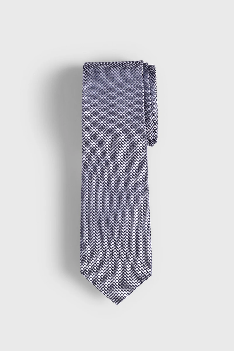 Chekered jacquard tie