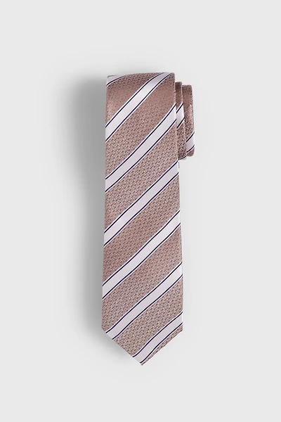 Striped jacquard tie