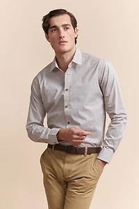 Print stretch fitted shirt