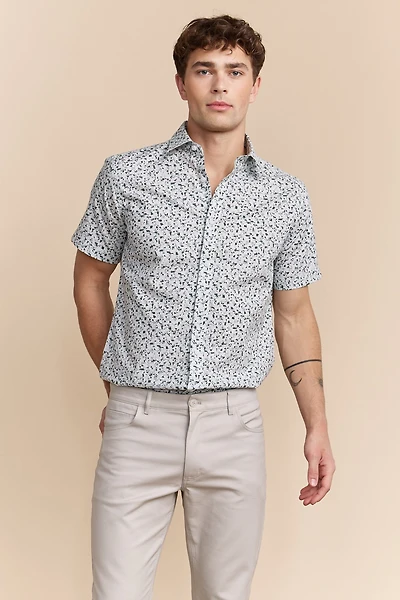 Chemise fit Semi-ajusté imprimé abstrait