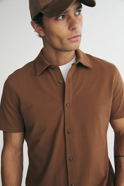 Short sleeves piqué shirt