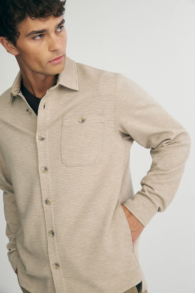 Ottoman knit overshirt