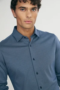 Extra-Fitted micro pattern shirt