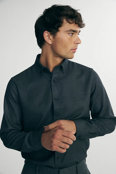 Flannel-effect shirt