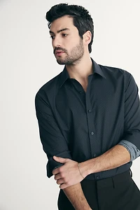 Non-iron fitted shirt