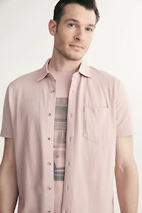 Short sleeves pique shirt