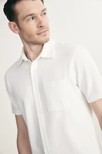 Textured knitted shirt