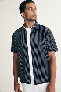 Pinstripe jersey shirt