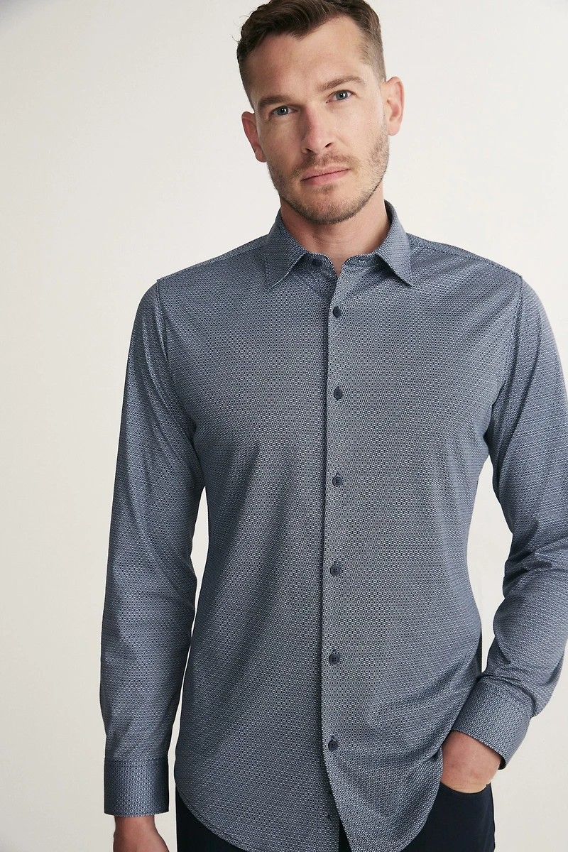 Chemise à imprimé micro motif