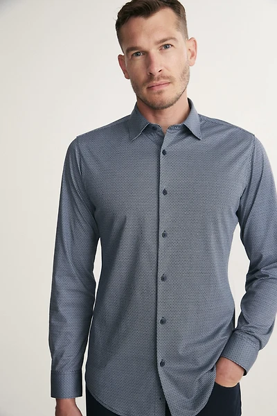 Chemise à imprimé micro motif