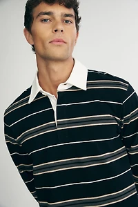 Long-sleeve rugby polo