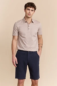 Mercerized jersey polo