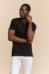 Mercerized slub jersey t-shirt