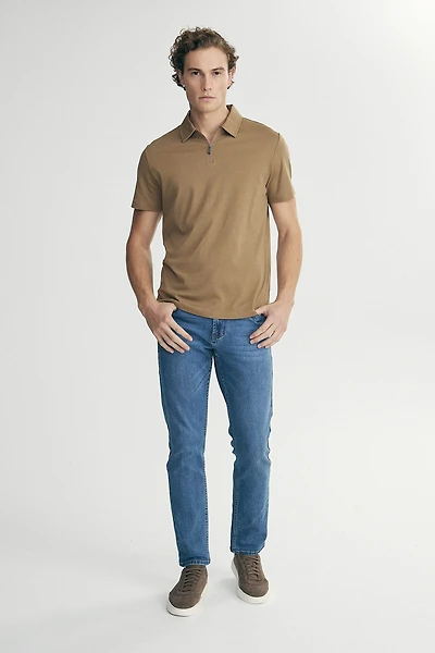 Polo with zip