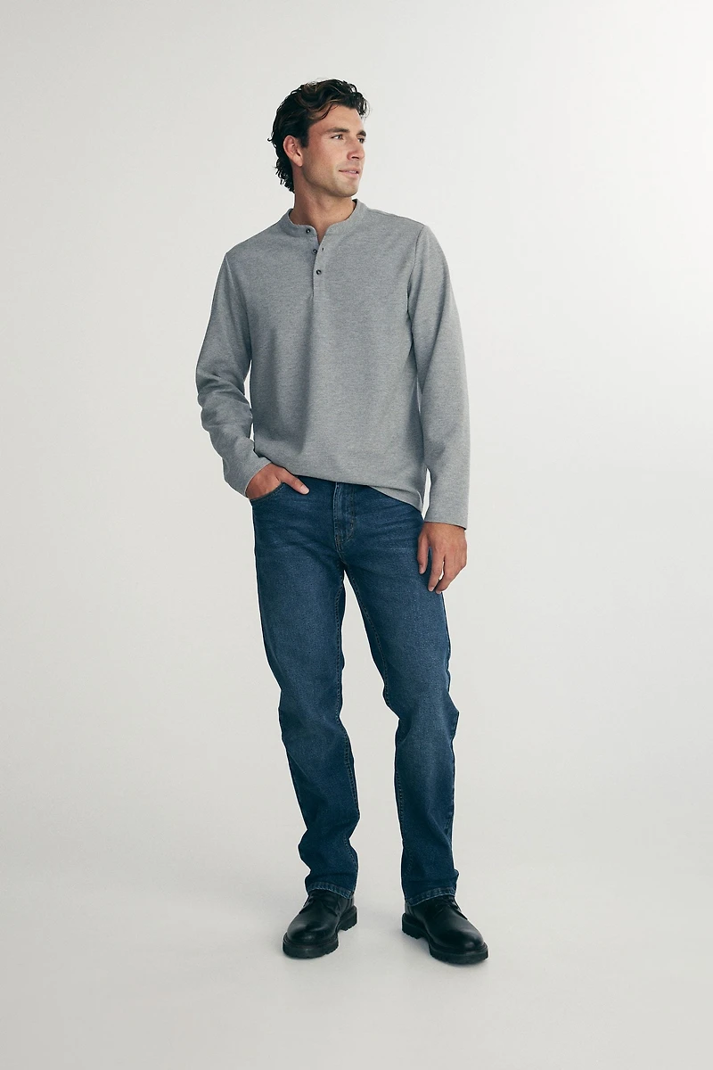 Rib henley t-shirt