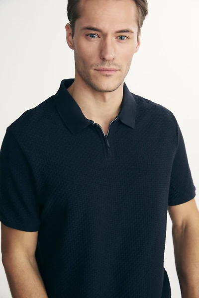 Contrasting detail polo