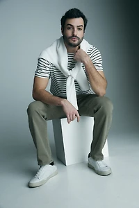 Striped crew neck t-shirt