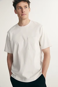 T-shirt en tissu côtelé texturé