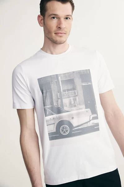 T-shirt imprimé automobile