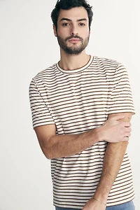 Striped crew neck t-shirt