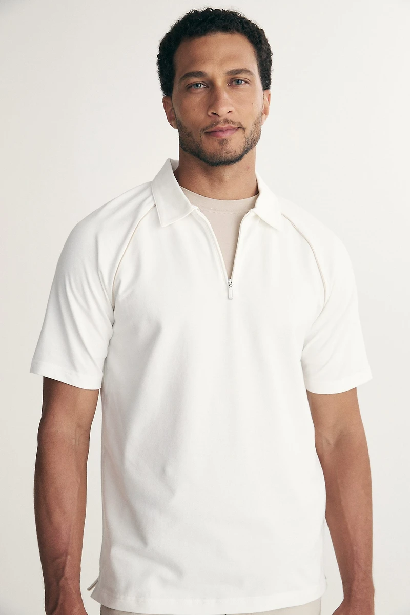 Raglan sleeve polo