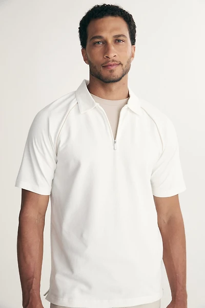 Raglan sleeve polo
