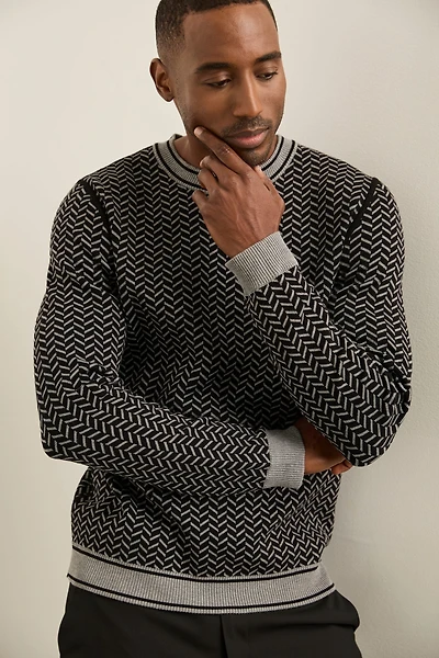 Pull réversible à chevrons